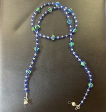 Blue And Green Glass bead Glasses Chain For Readers Or Daily Use