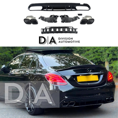 FÜR MERCEDES BENZ C KLASSE W205 LIMOUSINE AMG C63 HECKSTOßSTANGE DIFFUSOR AMG F1 STYLE