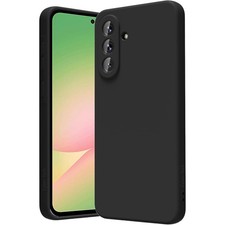 Slim Black Samsung A56A16 A36 A26 5G Case Liquid Silicone Shockproof Phone Cover
