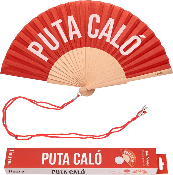 "– HandfäCher Aus Holz Mit Der Aufschrift \"Puta Calo\". Stilvolles, Originelles Ac"-image