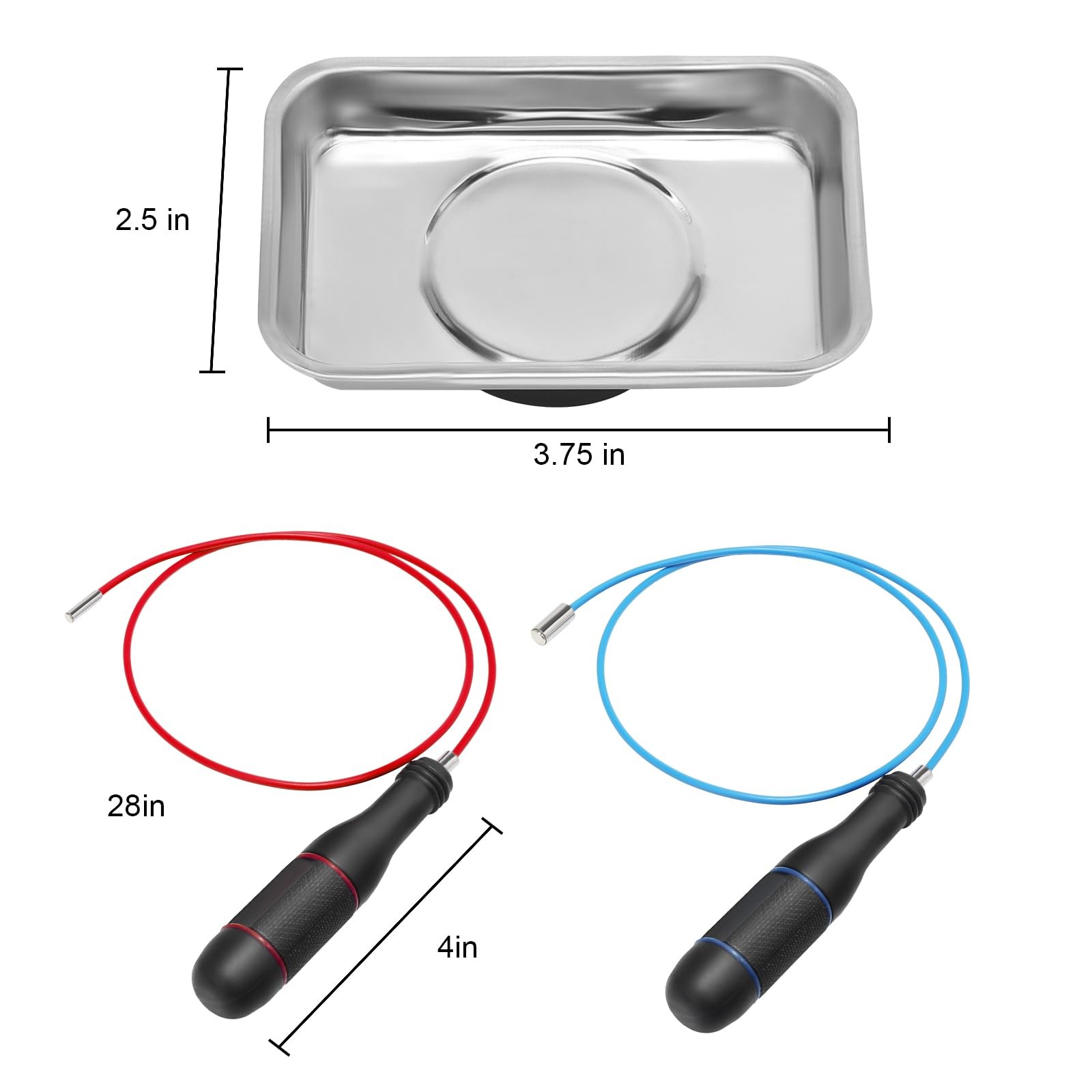 Flexible Magnetic Pickup Tool Set Various Sizes Mechanic Grabber Garage Workshop