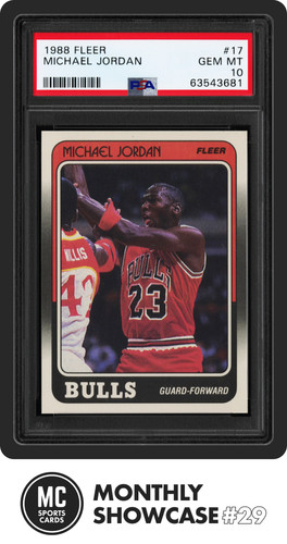 MICHAEL JORDAN PSA 10 1988 FLEER BASKETBALL #17 BULLS GEM MINT