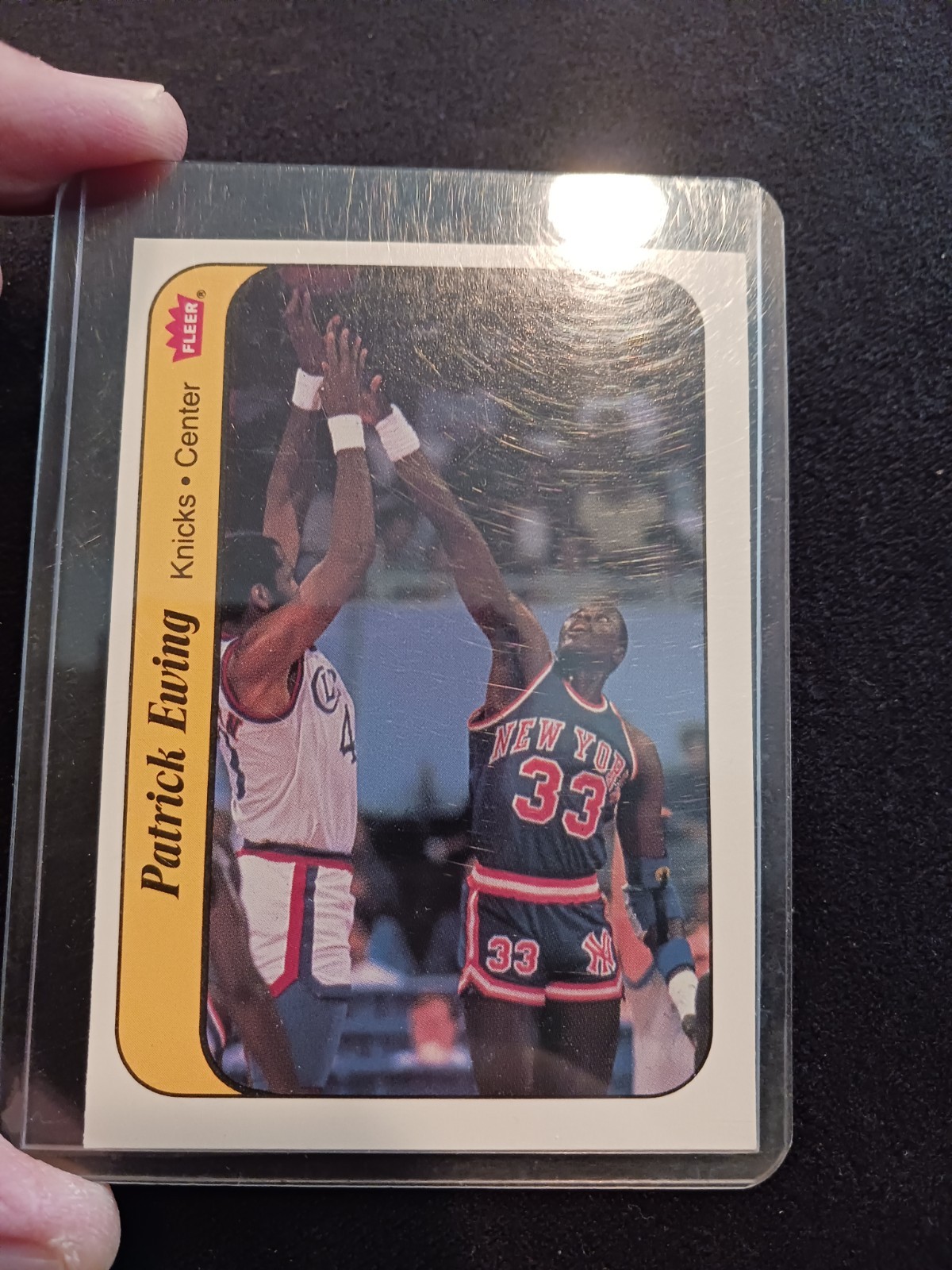 1986-87 Fleer - Stickers Patrick Ewing #6 (RC)