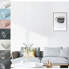 3D Effect Self-Adhesive Wallpaper Wall Sticker Linen Effect Wallpaper 1-5 Rolls