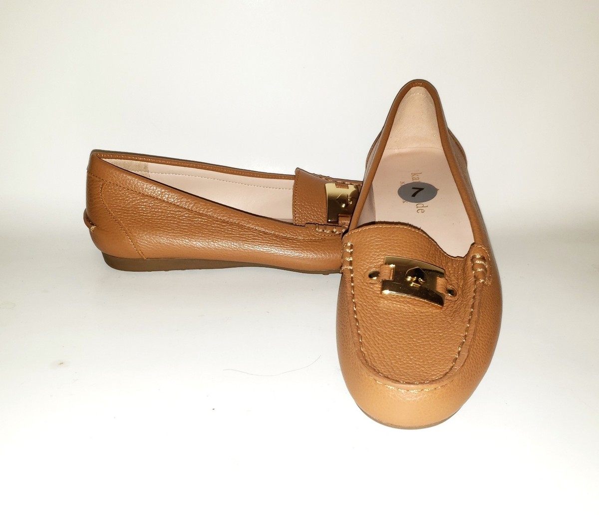 NWOT Kate Spade Carmen Black Pebble Moccasin Logo Loafers- NEW!!!  Size-6 NWOB Kate Spade Women main image 2