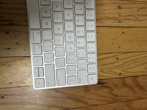 Clavier sans fil Apple Magic Keyboard Bluetooth A1644 blanc TESTÉ FONCTIONNE - Photo 4/16