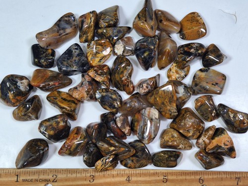 RAINBOW LEDGE JASPER - AGATE Tumbled Crystal Stones - Select 1 ea to 8 Oz Batch - Picture 6 of 45