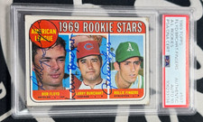 1969 Topps Rollie Fingers signed by all 3 Rookie RC Autographed PSA 10 Auto #597