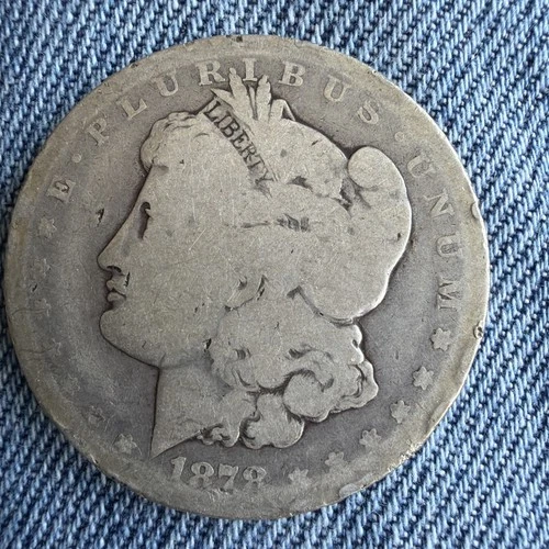 1878-CC Morgan Silver Dollar, About Good Condition
