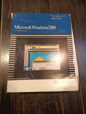 Vintage Microsoft Windows 286 v2.11 - packaging, manuals & 5 1/4 Sealed disks