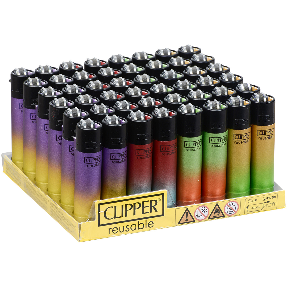 S - Refillable, Classic Lighters. Flow - Display Of 48 Lighters!