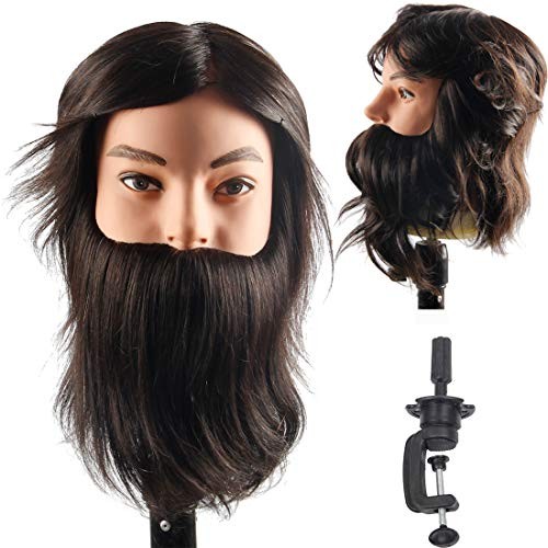 Männliche Schaufensterpuppe Kopf 100% Echthaar Trainingspuppenkopf für Haarstyling - Bild 2 von 8