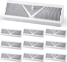 10 Pack Baseboard Register Vent 15 Inch Duct Opening Size Vent Covers for Home