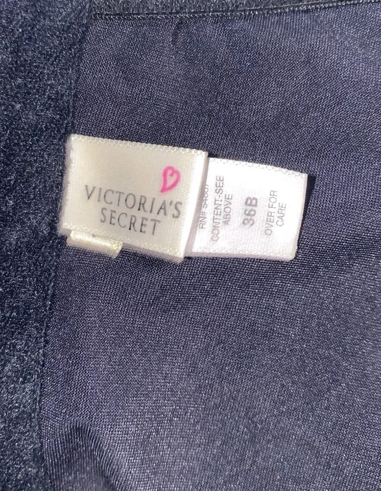 Vtg 90s Victoria’s Secret Sz XS Womens Black Velvet Witchy Grunge Cami Tank Top - Image 4 of 4