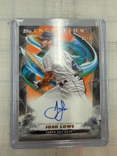 2023 Topps Inception Base Rookie and Emerging Stars Orange 6/25 Josh Lowe Auto