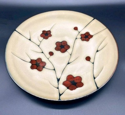 Set Of 2 Pfaltzgraff Aster Dinner Plate Red Flowers 11 1/8''