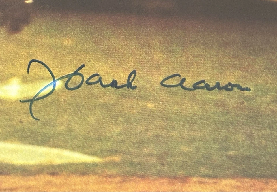 HOF HANK AARON SIGNED AUTOGRAPHED 8X10 PHOTO BRAVES 715th HR PSA/DNA CERTIFIED - Image 2 of 2