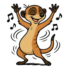 Funny Meerkat Car Sticker 9x9cm - Funny Animal Sticker for Car