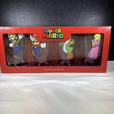 Super Mario Collectible Glass Set 16 FL OZ Set of 4 **RARE GameStop Special**