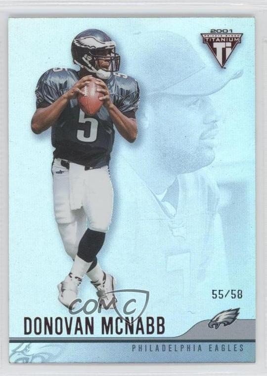 2001 Pacific Private Stock Titanium Red 55/58 Donovan McNabb #101 0a1