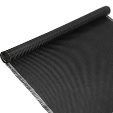 Carbon Fiber Fabric 4.3ft x 23.6" Cloth Sheet Roll 2x2 Twill Weave 3K 220g Black