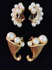 Kramer Vintage Clip-On Earrings Two Pair Lot — photo 1