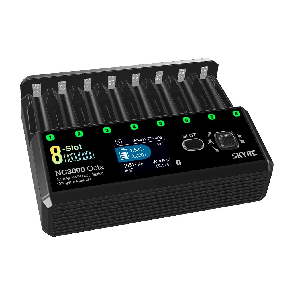SKYRC NC3000 Octa　充電器（HI-TEC X8相当品） SKYRC NC3000 Octa NiMH NiCD Charger 8-Slot 100-5000mAh AA/AAA