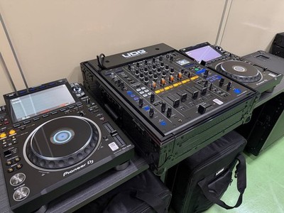 Denon CDJ Mixer セット Pioneer Pro DJ Set CDJ-3000 x2 DJM-A9 Mixer with UDG Cases Full