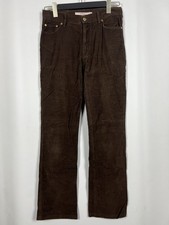 R.E.D. VALENTINO CQO1881 Brown Men's Regular Straight Fit Corduroy Pants Size 29