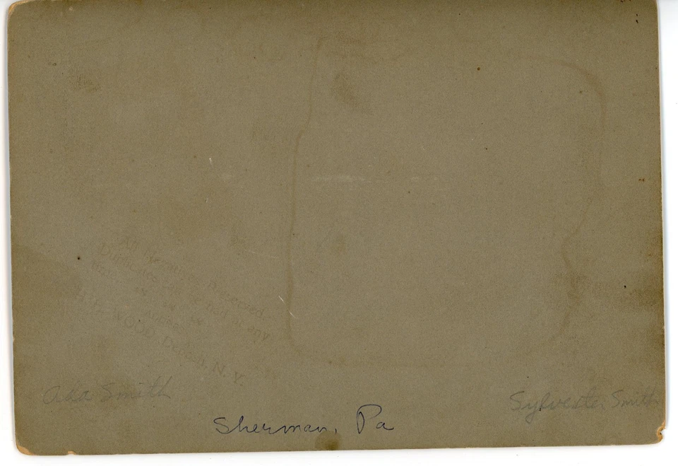 Precioso retrato familiar de hombres y mujeres en vagón foto original EE. UU. Foto 2 de 2