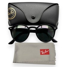 Ray-Ban Sunglasses RB 2180 601/71 Polished Black Green Classic Tint 49mm w/case