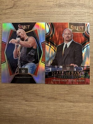 Panini 2022 Select WWE Stone Cold Steve Austin Hall of Fame #1 #180 Lot 2