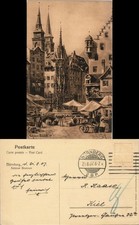 Ansichtskarte Nürnberg Schöner-Brunnen, Mar...