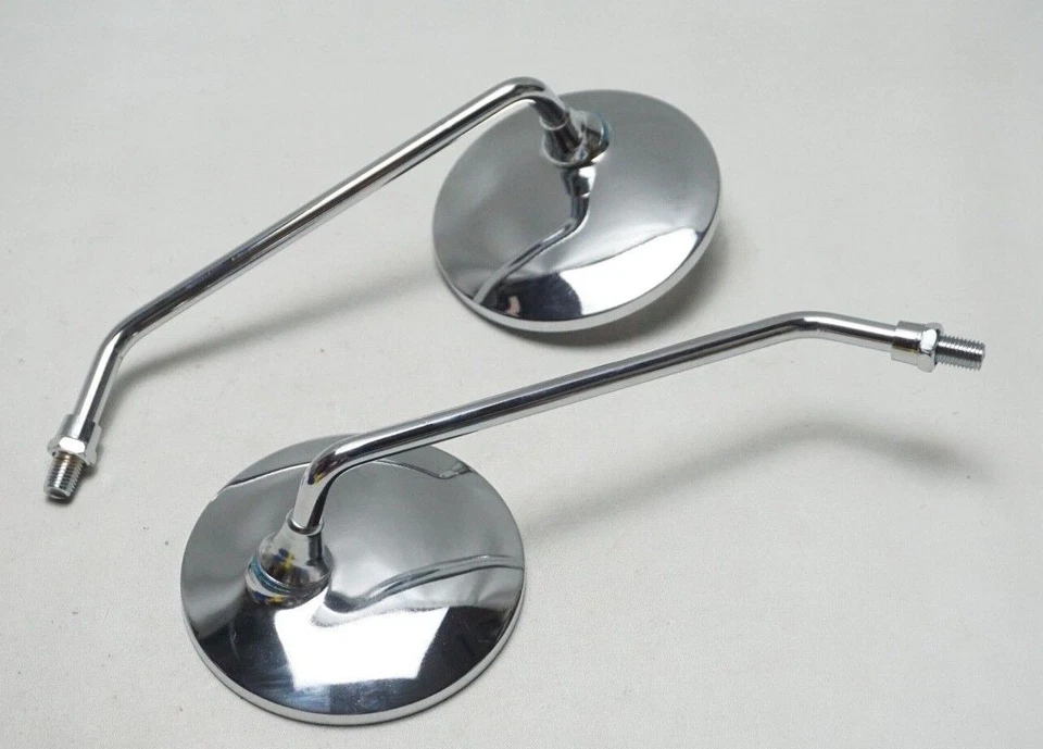 Par de espejos retrovisores LR 10 mm para Kawasaki KH100 KH125 KE100 KE125 KE175 KE250 Foto 2 de 4