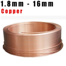 1 Metre Soft Copper Gas Pipe Tubing Air Conditioning Copper Tube 1.8mm - 16mm