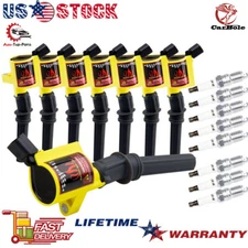 Set of 8 Ignition Coil & Spark Plug For Ford F150 F250 F550 Explorer FD503 DG508