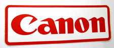 Werbe-Aufkleber Canon Schriftzug Logo 29 x 10,5 cm Foto Kamera Photography 80er