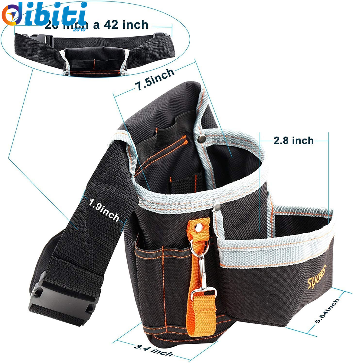 Grembiule Lavoro In Vera Pelle Tourbon - Cintura Portaattrezzi Per Falegnami