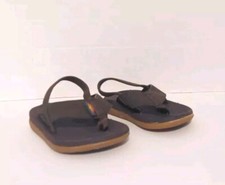 NICE Children's Rainbow Sandals with heel strap size 3-4 Brown Leather