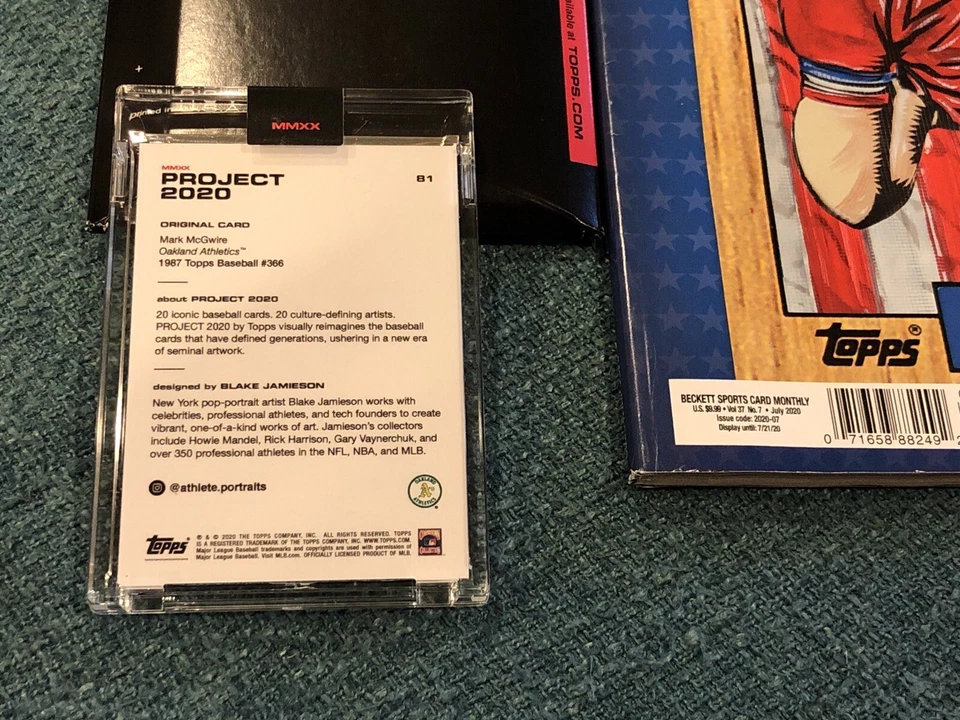 Topps Project 2020 Mark McGwire Card #81 + Beckett July 2020 Blake Jamieson - Image 2 of 4