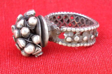 VINTAGE ANTIQUE TRIBAL OLD SILVER RING RAJASTHAN GYPSY