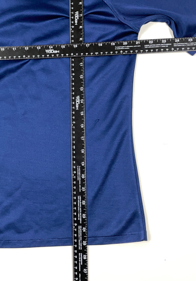 VTG 70s JCPenney Blue Polo Shirt Adult Large Polyester