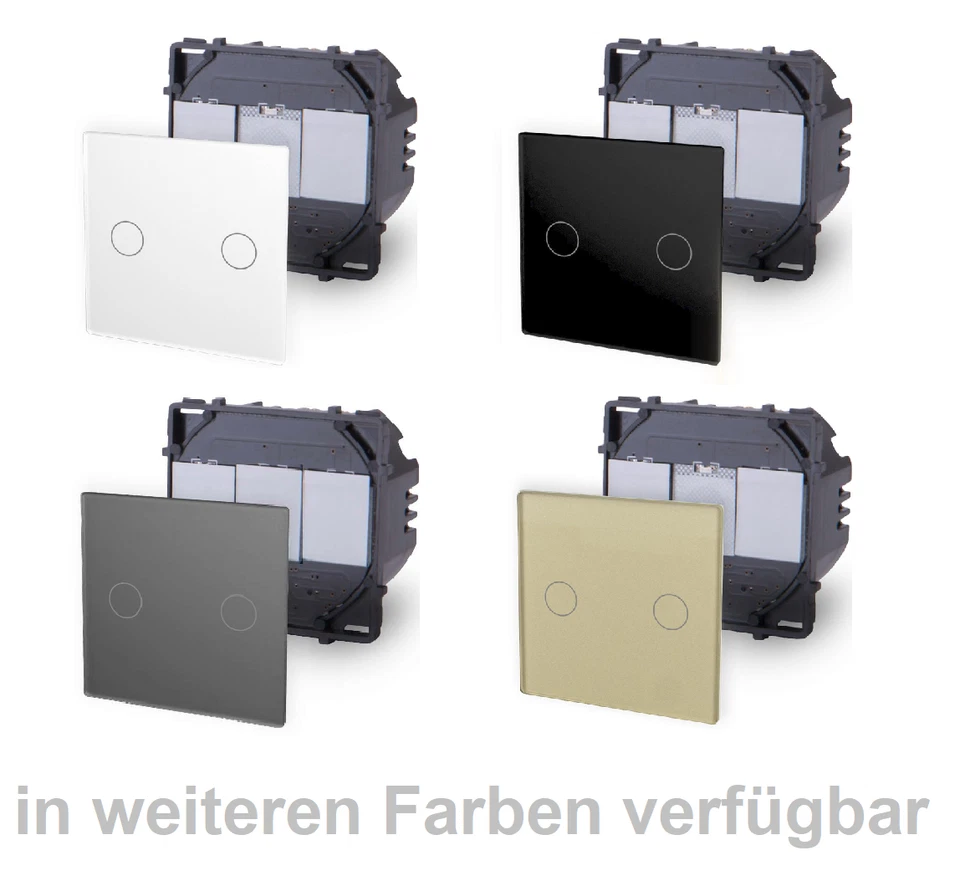 Touch Serientaster Taster Modul UP Impulstaster Beleuchtet LUXUS-TIME - Bild 3 von 4