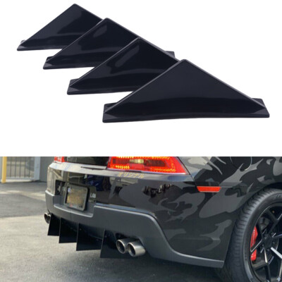 For Infiniti Q50 Rear Bumper Diffuser Fin Spoiler Lip Wing Splitter Glossy Black