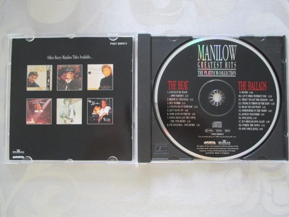 Barry Manilow - Greatest Hits - The Platinum Collection - CD - Bild 2 von 3