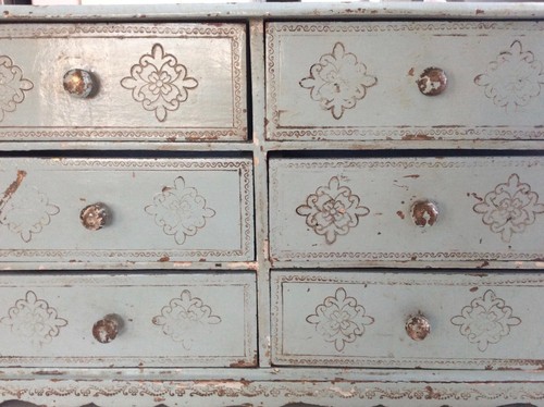 Large Vintage Florentine Wood GILT Shabby Chic Toleware Chest Italy - Picture 4 of 12