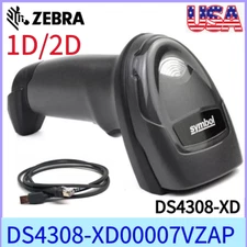 Zebra Symbol DS4308-XD Extreme Density 2D/1D/QR Barcode Scanner with USB Cable