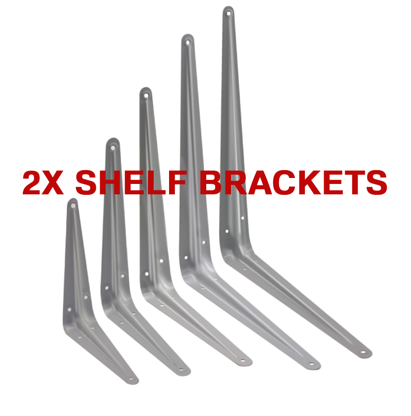 London Shelf Brackets Grey Metal Wall Mount Shelving Supports Shed