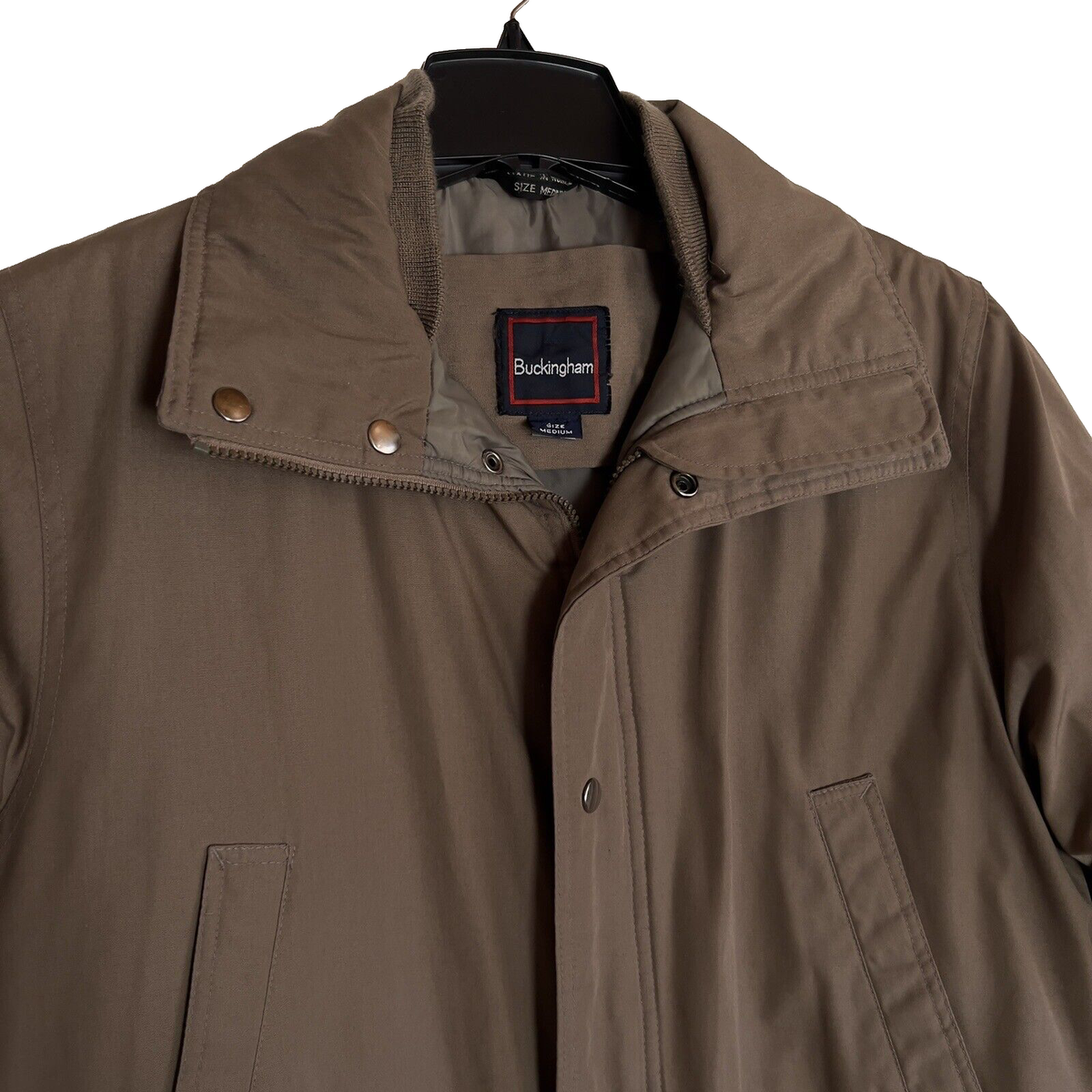 Buckingham Long Sleeves Zip Up Brown Jacket Mens Size Medium