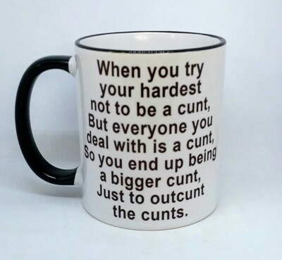 Outcunt Rude Kaffeebecher Naughty Crude Tasse lustig Geburtstagsgeschenk Büro Geschenk ausprobieren